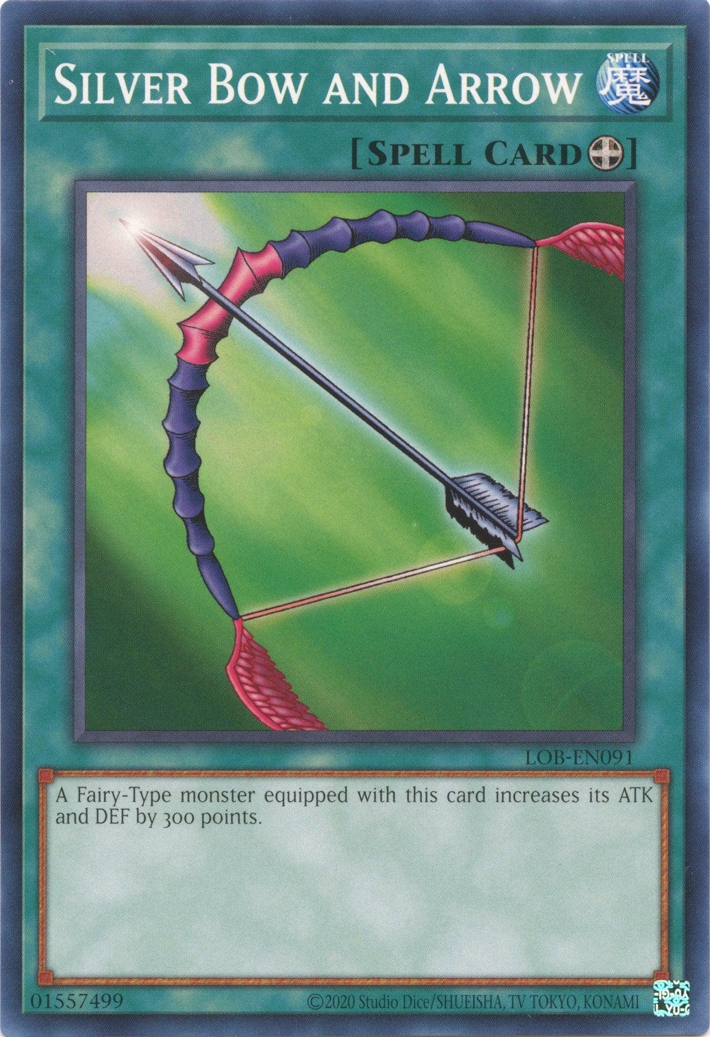 Silver Bow and Arrow (25th Anniversary) [LOB-EN091] Common - Josh's Cards