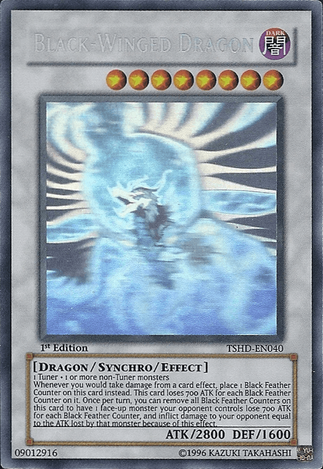 Black-Winged Dragon [TSHD-EN040] Ghost Rare - Josh's Cards