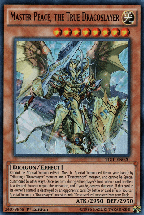 Master Peace, the True Dracoslayer [TDIL-EN020] Ultra Rare - Josh's Cards