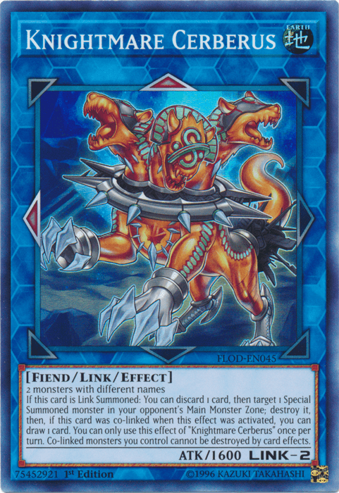 Knightmare Cerberus [FLOD-EN045] Super Rare - Josh's Cards