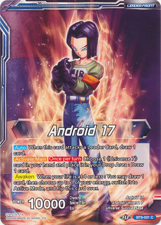 Android 17 // Android 17, Universal Guardian (BT9-021) [Universal Onslaught] Parallel Foil