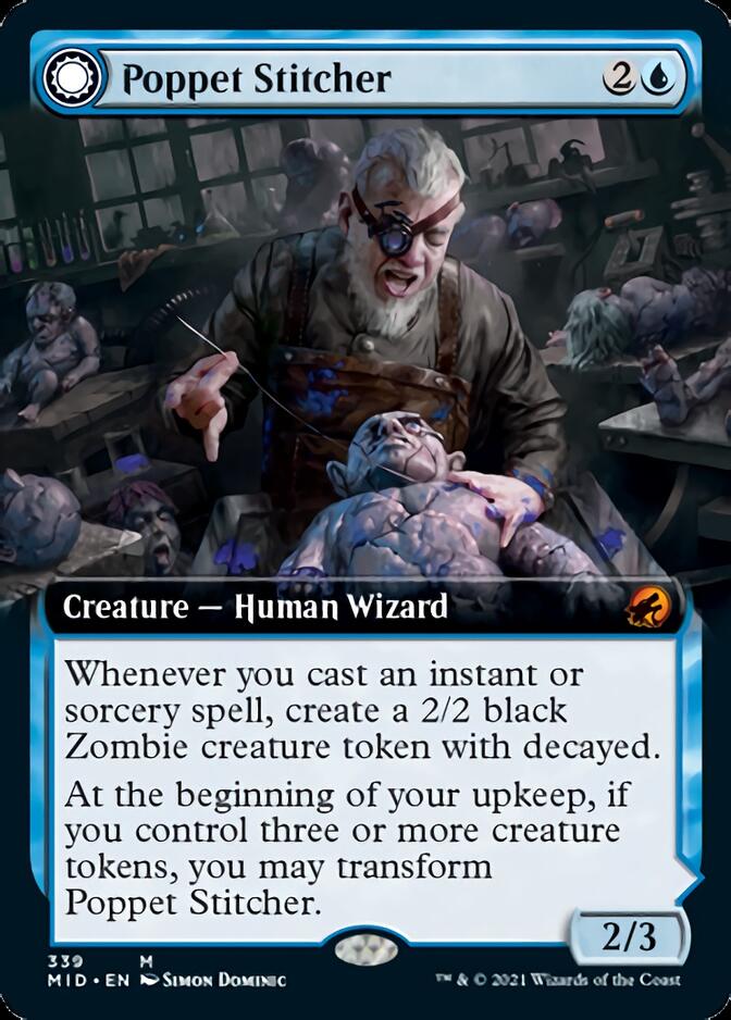 Poppet Stitcher // Poppet Factory (MID-339) - Innistrad: Midnight Hunt: (Extended Art, Double Faced Transform) Foil