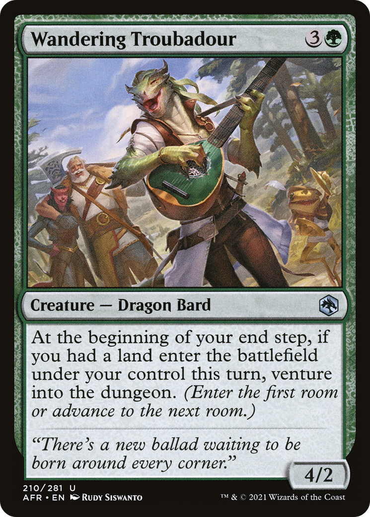 Wandering Troubadour (AFR-210) - Adventures in the Forgotten Realms Foil