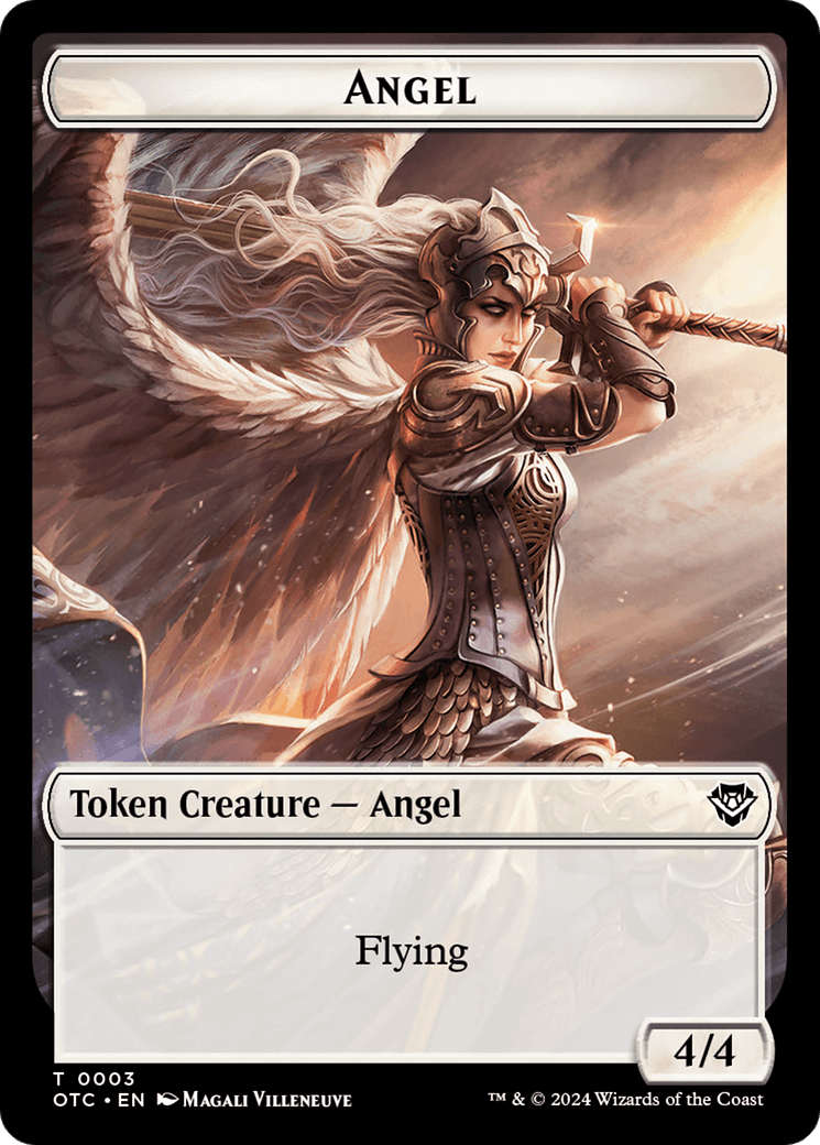 Elemental (0021) // Angel Double-Sided Token [Outlaws of Thunder Junction Commander Tokens] - Josh's Cards