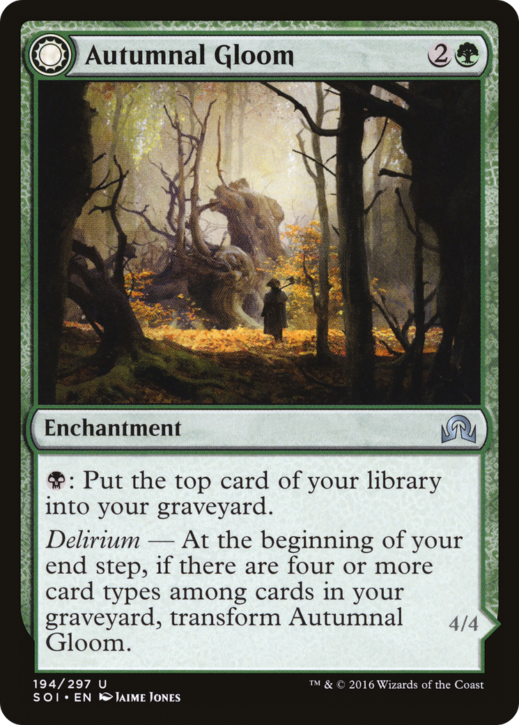 Autumnal Gloom // Ancient of the Equinox (SOI-194) - Shadows over Innistrad: (Double Faced Transform) Foil