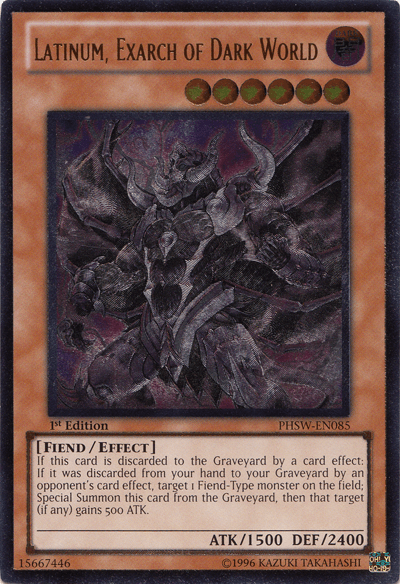 Latinum, Exarch of Dark World [PHSW-EN085] Ultimate Rare - Josh's Cards