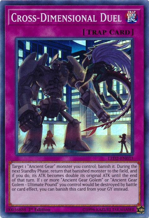 Cross-Dimensional Duel [LED2-EN033] Super Rare - Josh's Cards