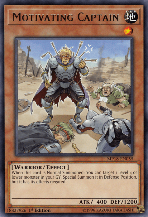 Motivating Captain [MP18-EN055] Rare - Josh's Cards