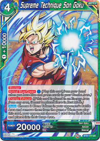 Supreme Technique Son Goku (BT8-117) [Malicious Machinations] Parallel Foil
