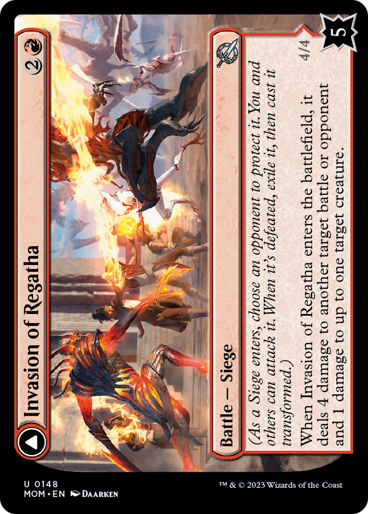 Invasion of Regatha // Disciples of the Inferno (MOM-148) - March of the Machine Foil