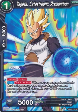 Vegeta, Catastrophic Premonition (BT12-132) [Vicious Rejuvenation] Parallel Foil