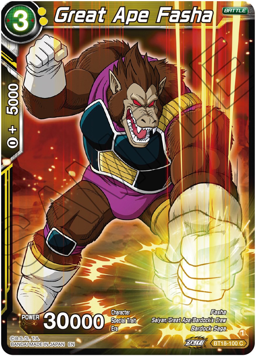 Great Ape Fasha (BT18-100) [Dawn of the Z-Legends] Parallel Foil
