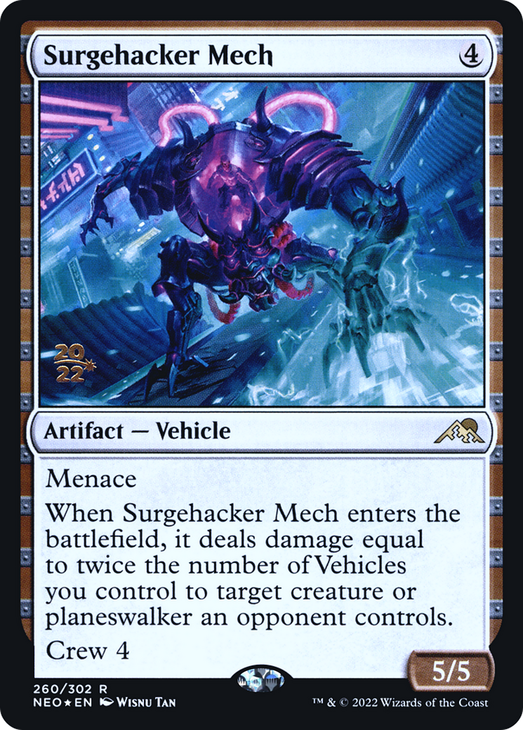 Surgehacker Mech (PRE-260S) - Kamigawa: Neon Dynasty Promos Foil
