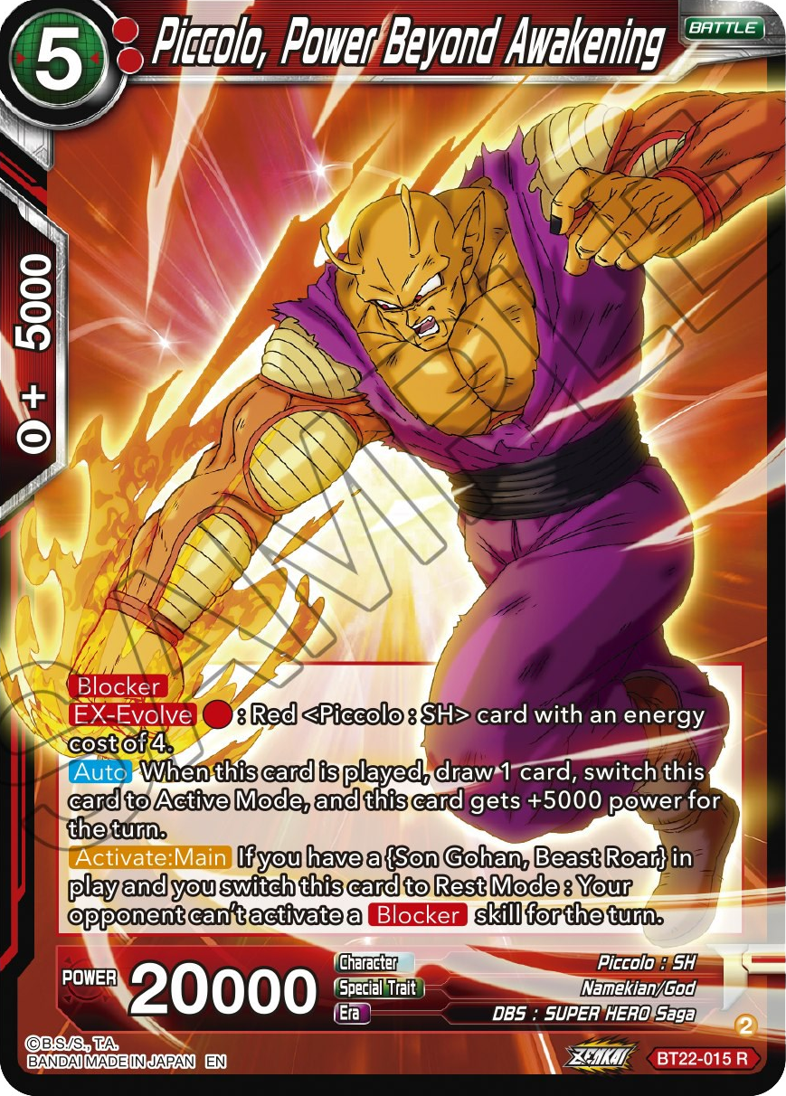 Piccolo, Power Beyond Awakening (BT22-015) [Critical Blow] Parallel Foil