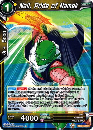 Nail, Pride of Namek (TB3-058) [Clash of Fates] Parallel Foil