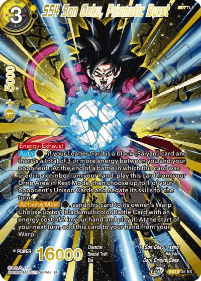 SS4 Son Goku, Prismatic Burst (EX19-35) [Special Anniversary Set 2021] Parallel Foil