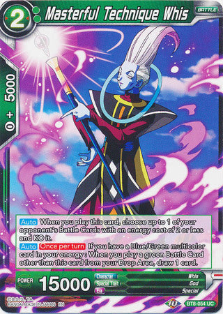 Masterful Technique Whis (BT8-054) [Malicious Machinations] Parallel Foil