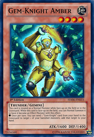 Gem-Knight Amber [HA06-EN033] Super Rare - Josh's Cards
