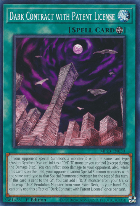 Dark Contract with Patent License [MP23-EN030] Common - Josh's Cards
