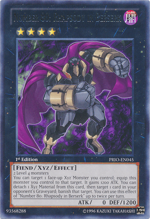 Number 80: Rhapsody in Berserk [PRIO-EN045] Rare - Josh's Cards