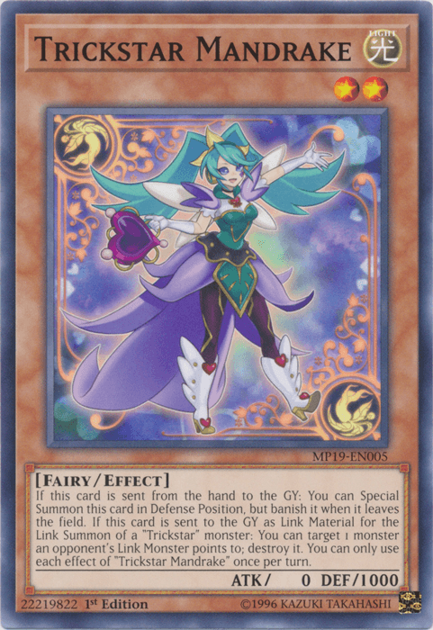 Trickstar Mandrake [MP19-EN005] Common - Josh's Cards