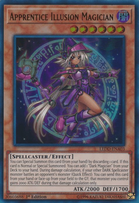 Apprentice Illusion Magician [LEDD-ENA03] Ultra Rare - Josh's Cards