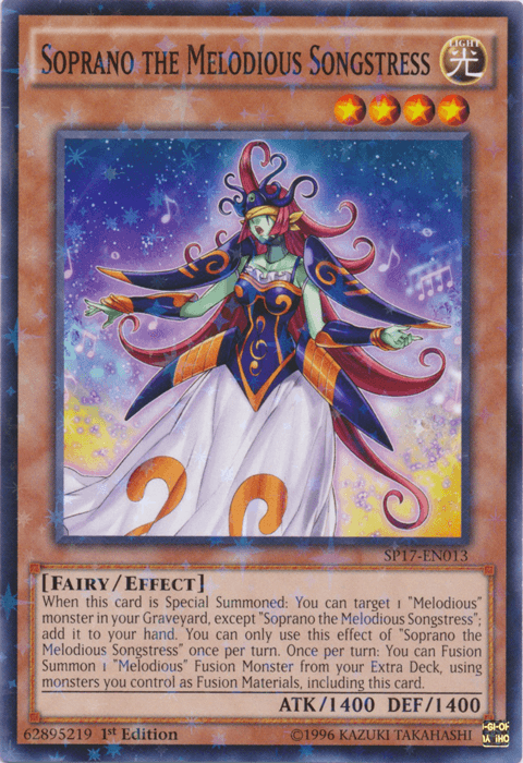 Soprano the Melodious Songstress [SP17-EN013] Starfoil Rare - Josh's Cards