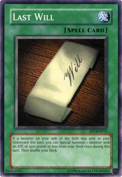 Last Will [TP7-EN015] Common - Josh's Cards