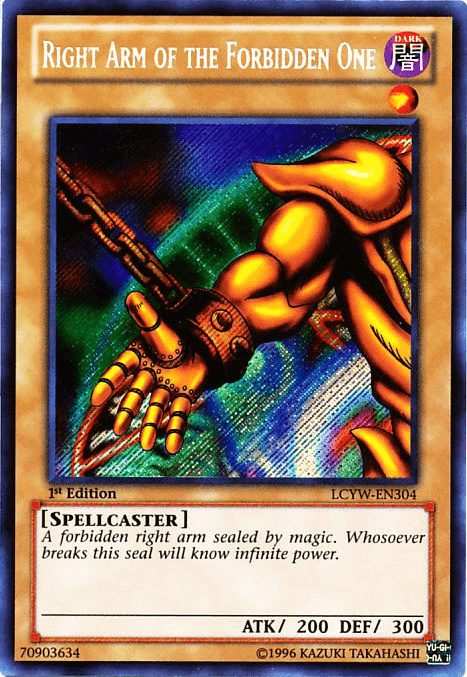 Right Arm of the Forbidden One [LCYW-EN304] Secret Rare - Josh's Cards