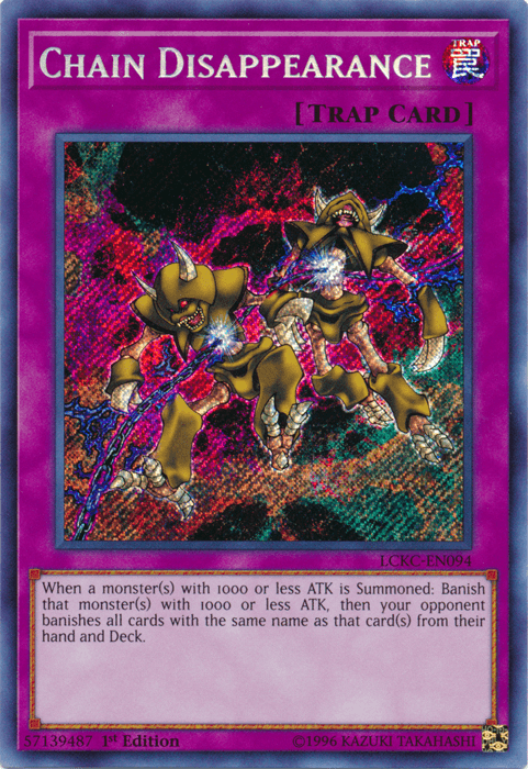 Chain Disappearance [LCKC-EN094] Secret Rare - Josh's Cards