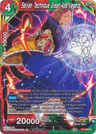 Saiyan Technique Great Ape Vegeta (P-169) [Promotion Cards] Parallel Foil