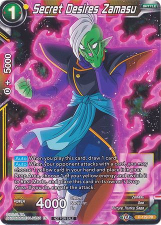 Secret Desires Zamasu (Shop Tournament: Assault of Saiyans) (P-129) [Promotion Cards] Parallel Foil