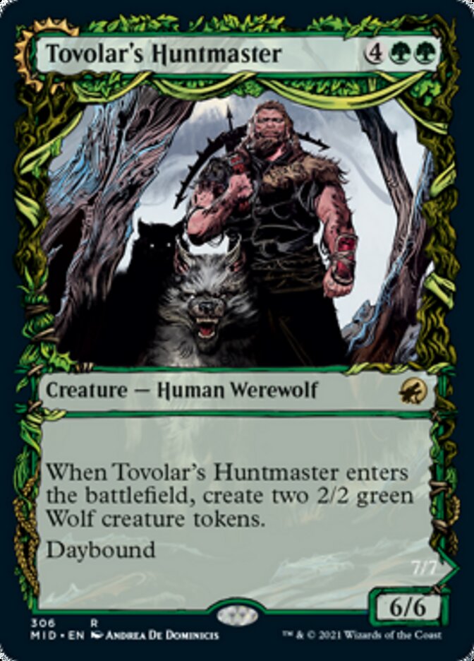 Tovolar's Huntmaster // Tovolar's Packleader (MID-306) - Innistrad: Midnight Hunt: (Showcase, Double Faced Transform) Foil