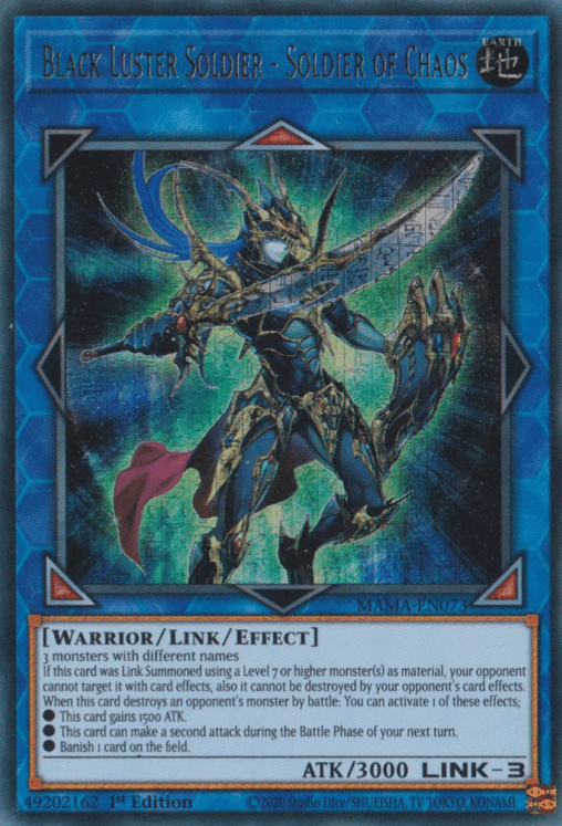 Black Luster Soldier - Soldier of Chaos [MAMA-EN073] Ultra Pharaoh's Rare - Josh's Cards