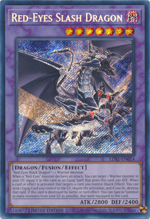 Red-Eyes Slash Dragon [LDS1-EN014] Secret Rare - Josh's Cards