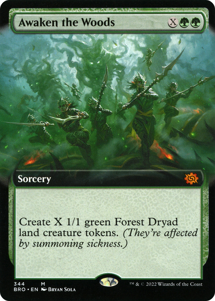 Awaken the Woods (BRO-344) - The Brothers' War: (Extended Art) Foil