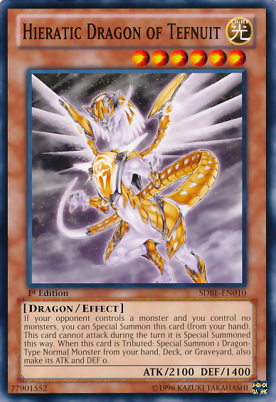 Hieratic Dragon of Tefnuit (SDBE-EN010) - Structure Deck: Saga of Blue-Eyes White Dragon 1st Edition