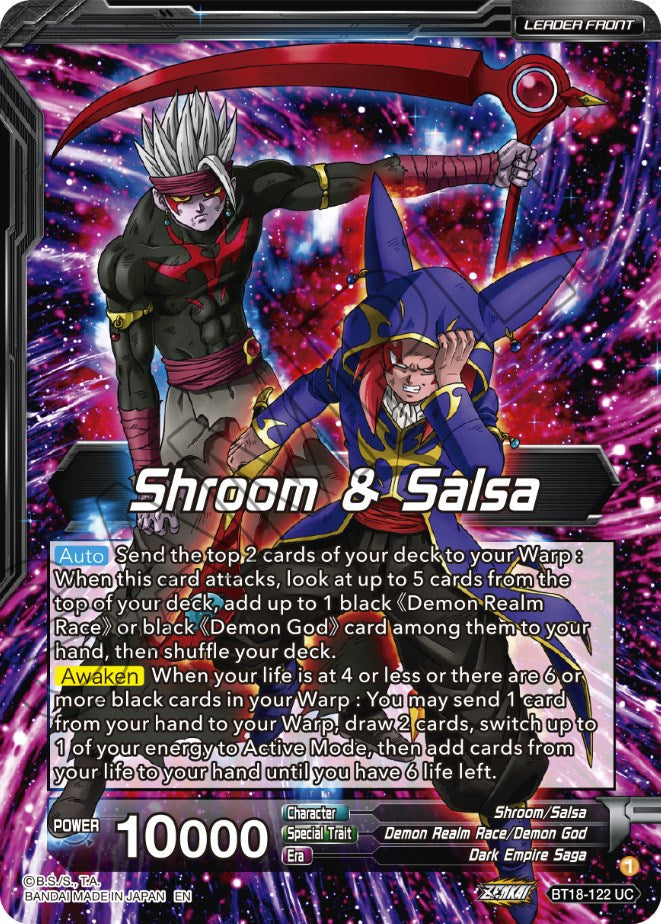 Shroom & Salsa // Demon God Shroom & Salsa, Deadly Genius (BT18-122) [Dawn of the Z-Legends] Parallel Foil