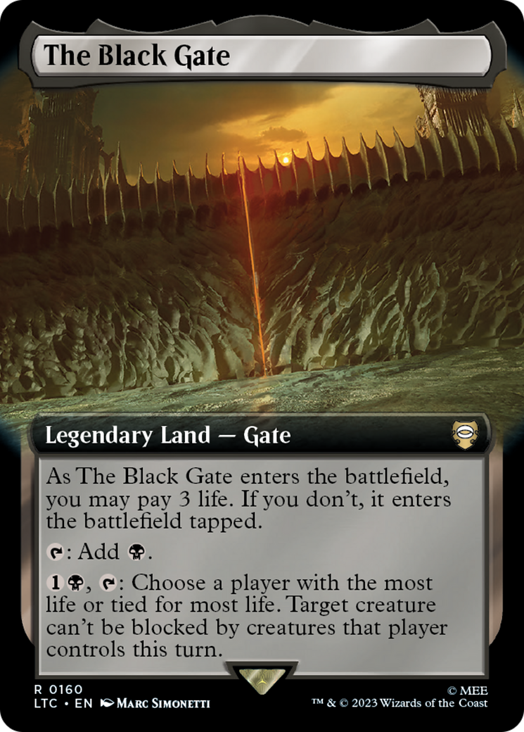 The Black Gate (LTC-160) - Tales of Middle-earth Commander: (Extended Art) Foil