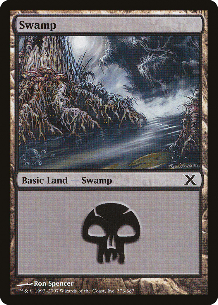 Swamp (10E-373) - Tenth Edition Foil
