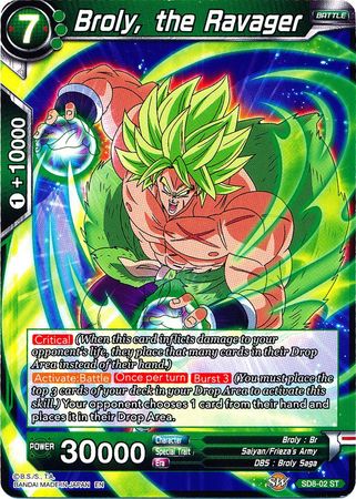 Broly, the Ravager (Starter Deck - Rising Broly) (SD8-02) [Destroyer Kings] Parallel Foil