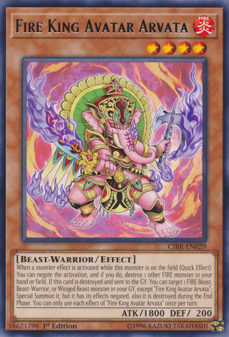 Fire King Avatar Arvata [CIBR-EN029] Rare - Josh's Cards