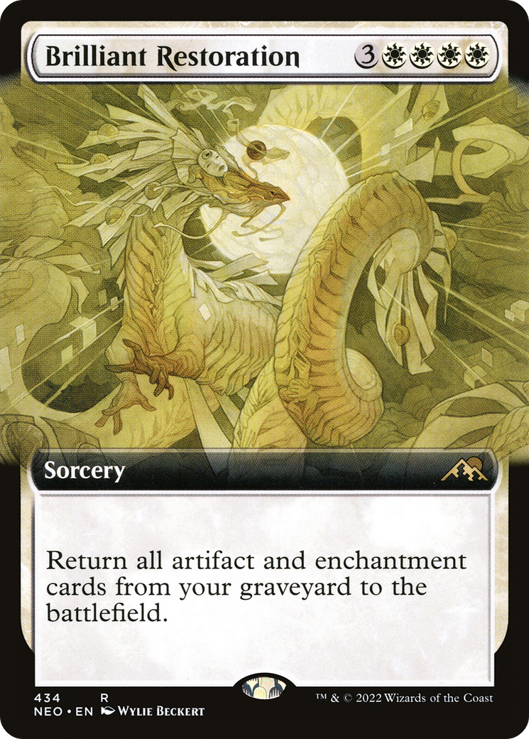 Brilliant Restoration (NEO-434) - Kamigawa: Neon Dynasty: (Extended Art) Foil