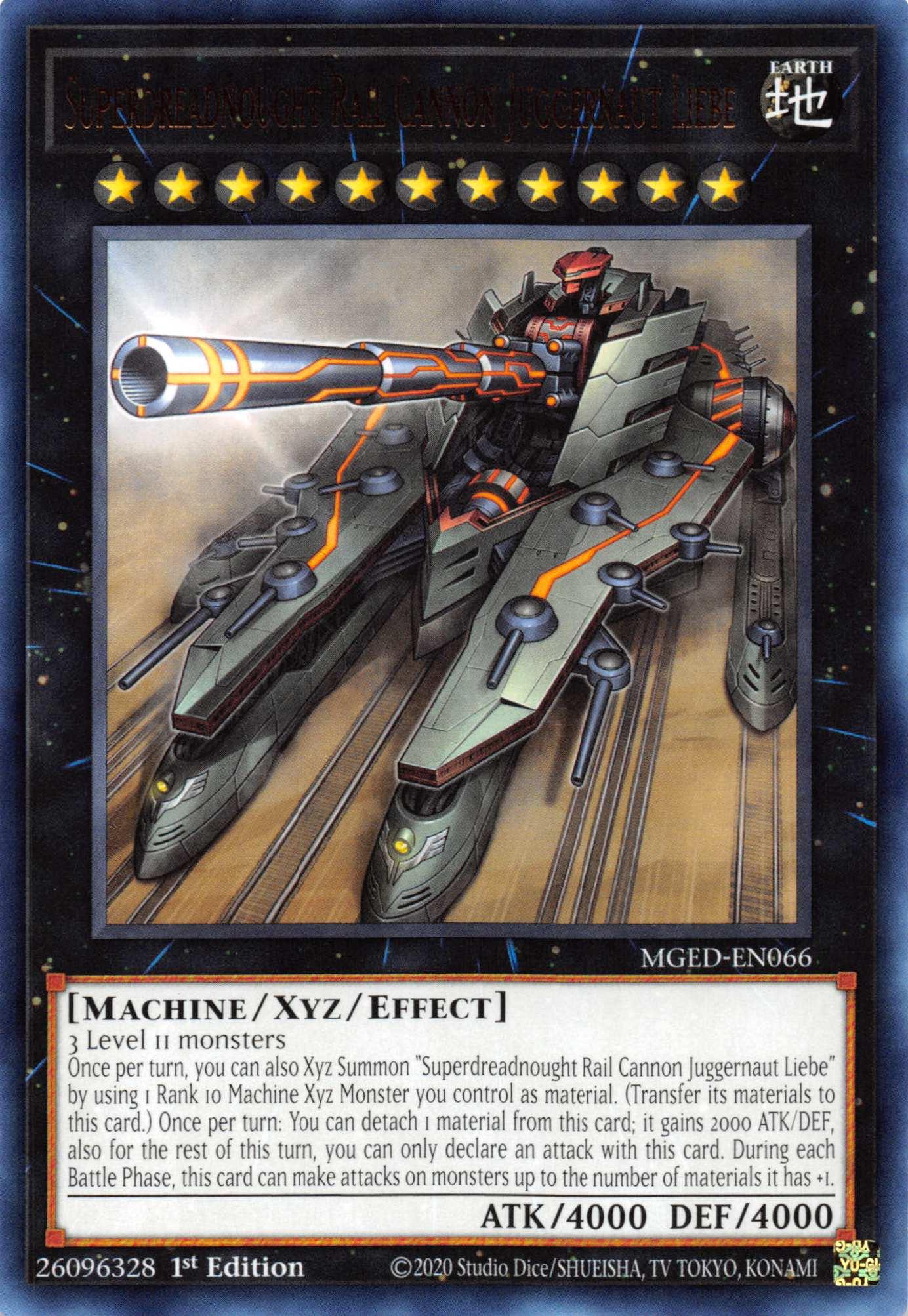 Superdreadnought Rail Cannon Juggernaut Liebe [MGED-EN066] Rare - Josh's Cards