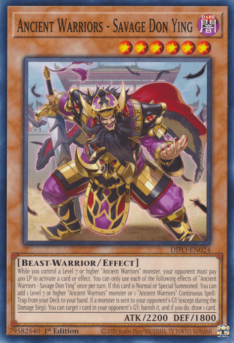 Ancient Warriors - Savage Don Ying [DIFO-EN024] Common - Josh's Cards