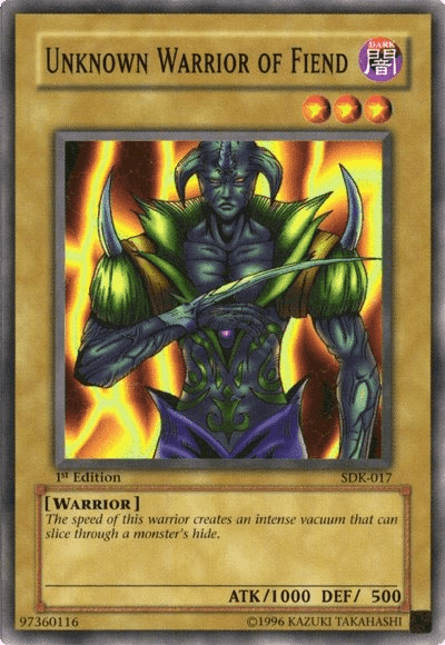 Unknown Warrior of Fiend [SDK-017] Common - Josh's Cards