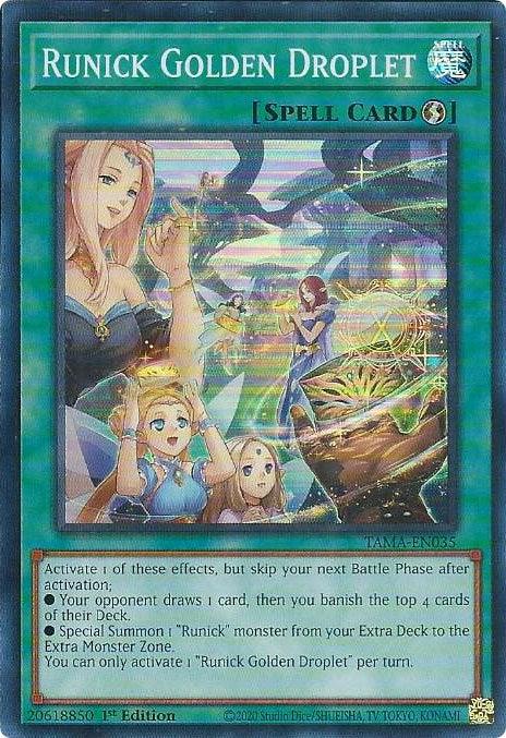 Runick Golden Droplet [TAMA-EN035] Super Rare - Josh's Cards
