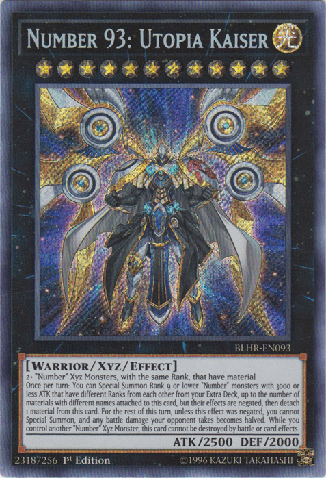 Number 93: Utopia Kaiser [BLHR-EN093] Secret Rare - Josh's Cards
