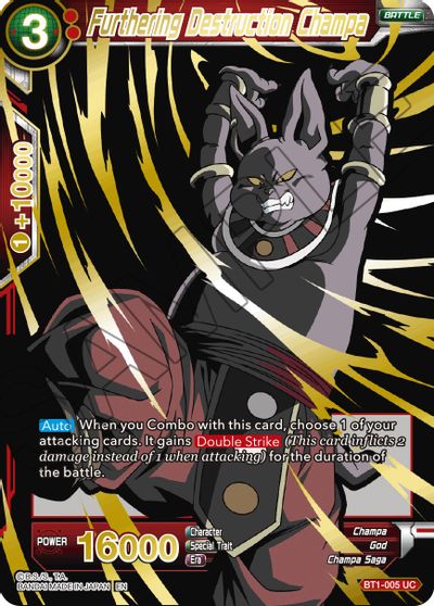 Furthering Destruction Champa (Alternate Art) (BT1-005) [Special Anniversary Set 2021] Parallel Foil
