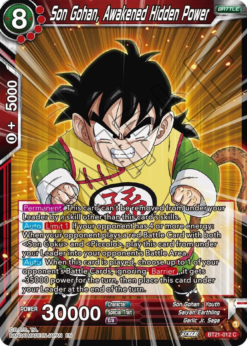 Son Gohan, Awakened Hidden Power (BT21-012) [Wild Resurgence] Parallel Foil